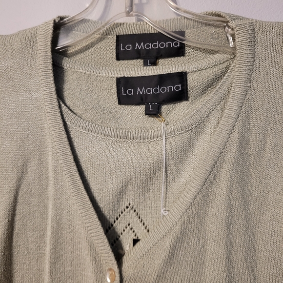 Vintage crochet cardigan and shell matching set size large - Picture 5 of 8